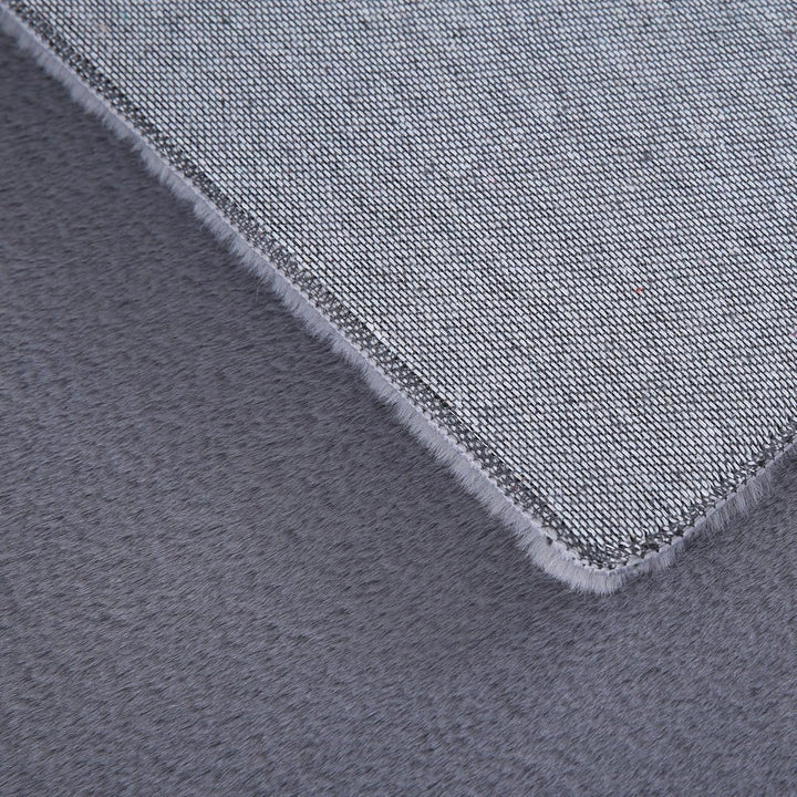 Carpetsale24 Teppich Wohnzimmer Einfarbig Modern Design 60 x 110 cm Grau - Hochflor Teppich Schlafzi