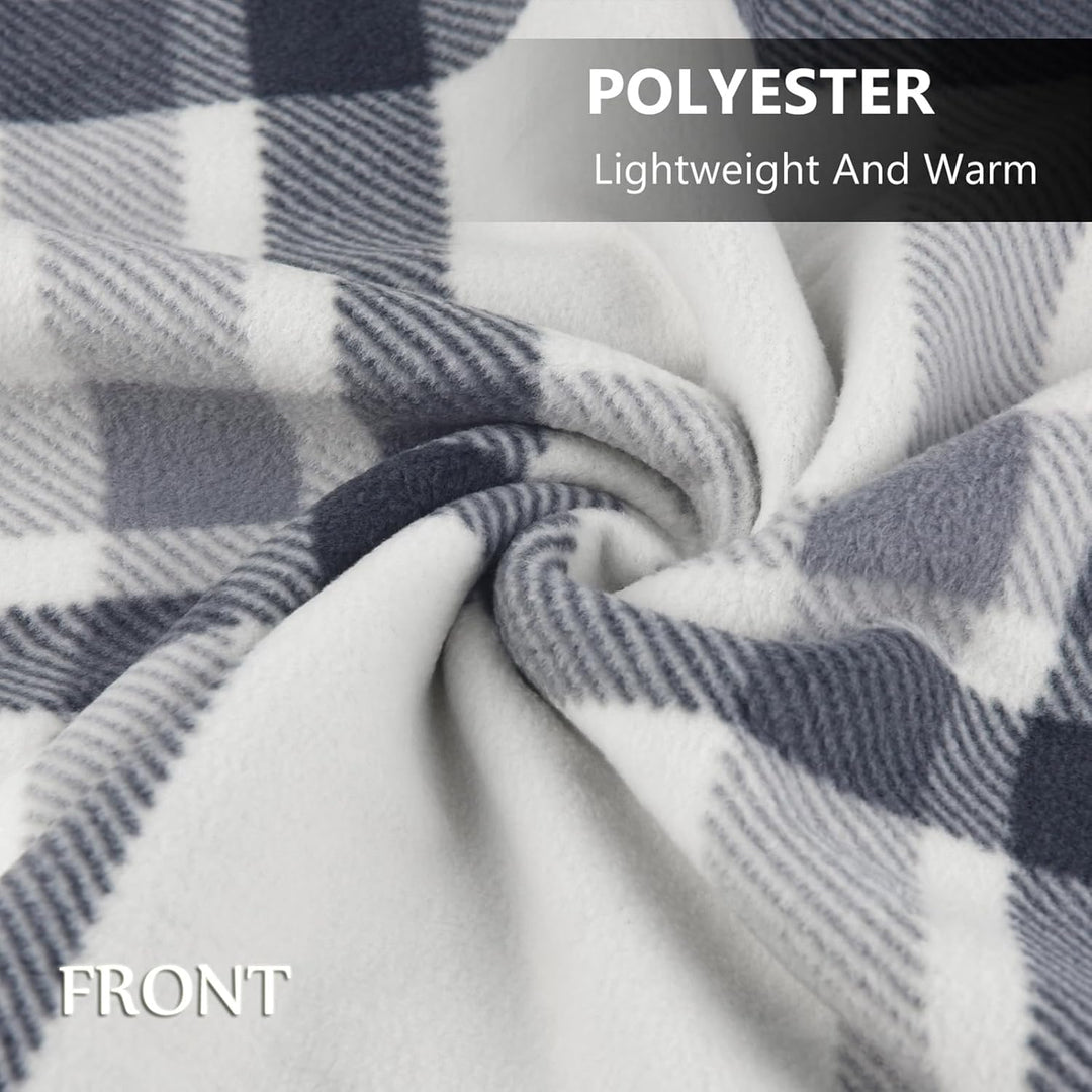 SIVENKE Damen Poncho Fleece Tragbare Decke, Karierte Schossdecke Bequemer Poncho Plüschdecken Überwu