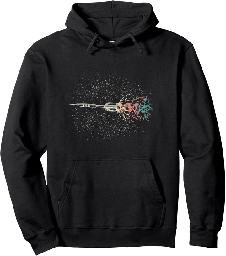 Retro Dartpfeil DNA Vintage Dart Flights Darts Dartspieler Pullover Hoodie
