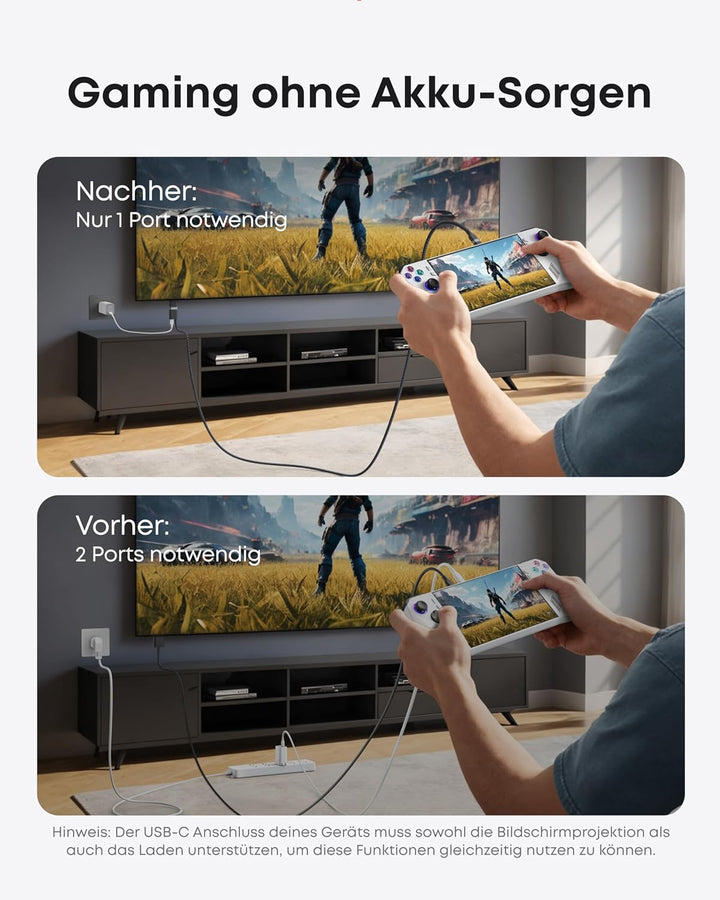 Anker Nano USB-C auf HDMI-Kabel Adapter mit 140W PD Schnelllade-Port, 4K@60Hz HDMI auf USB-C Kabel,