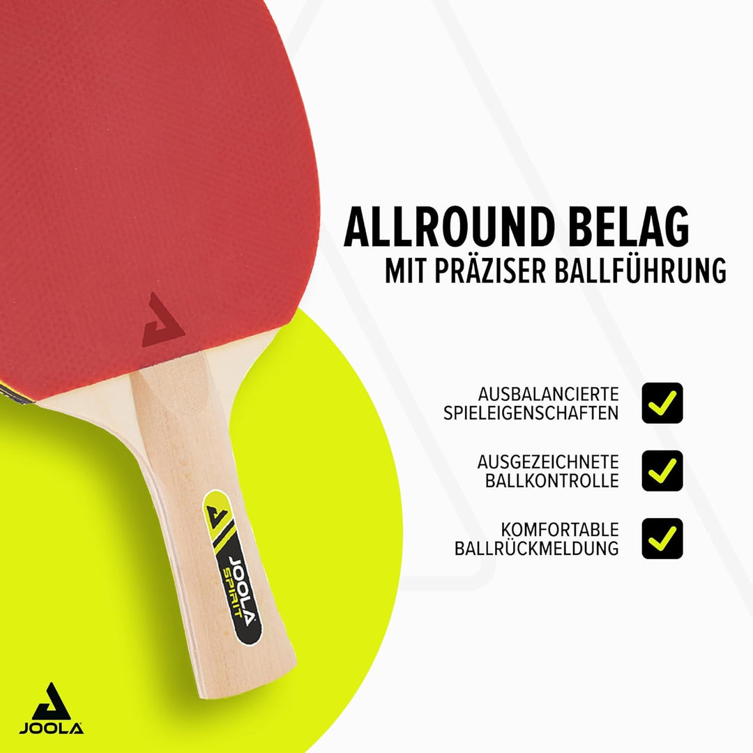 JOOLA Tischtennis-Set Family, Tischtennis-Set mit 4 Tischtennisschlägern, Tischtennisbällen und Trag