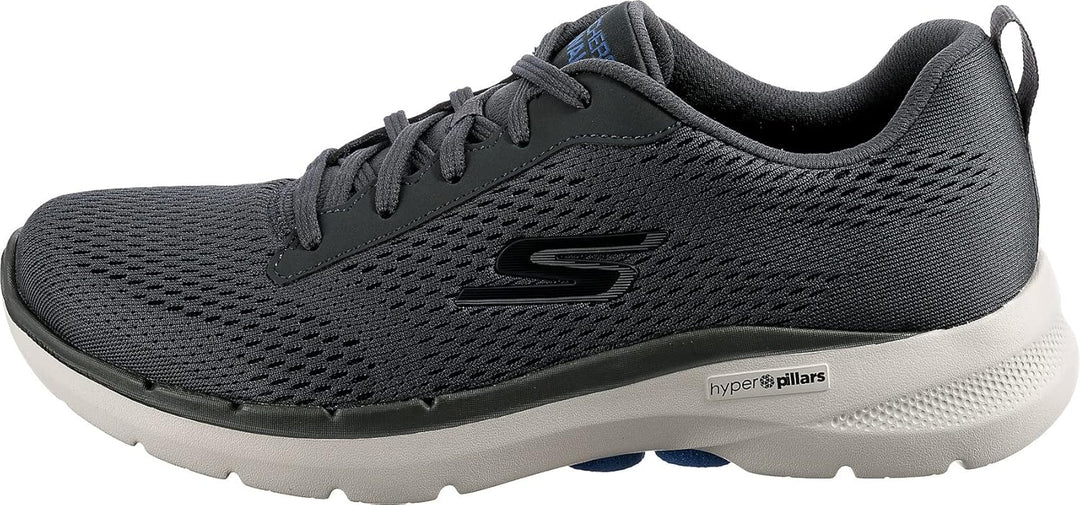 Skechers Herren Sneakers 41 EU Charcoal Textile Synthetic, 41 EU Charcoal Textile Synthetic