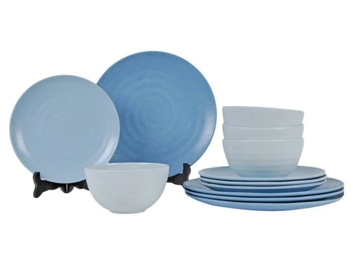 Geschirrset Melamin-Set Premium SHADES OF BLUE 12-tlg. (980946838)