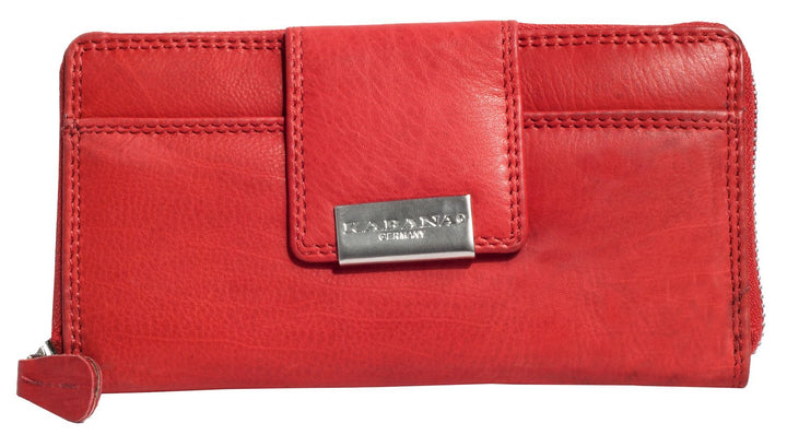 Damen Rotes Leder Brieftasche - Portemonnaie Kabana