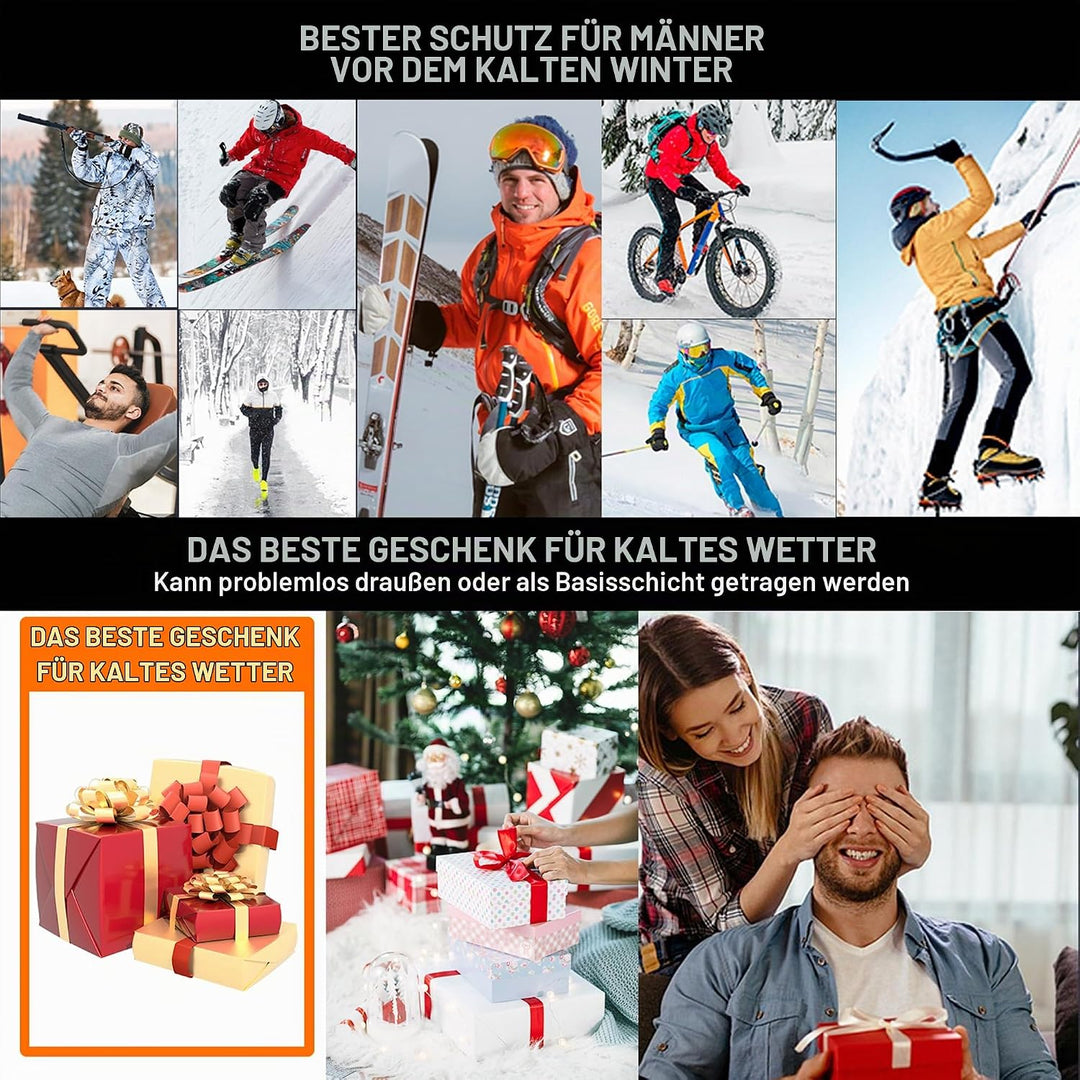 UNIQUEBELLA Thermo Unterwäsche Set, Funktionswäsche Herren Skiunterwäsche Winter Suit Ski Thermo-Unt