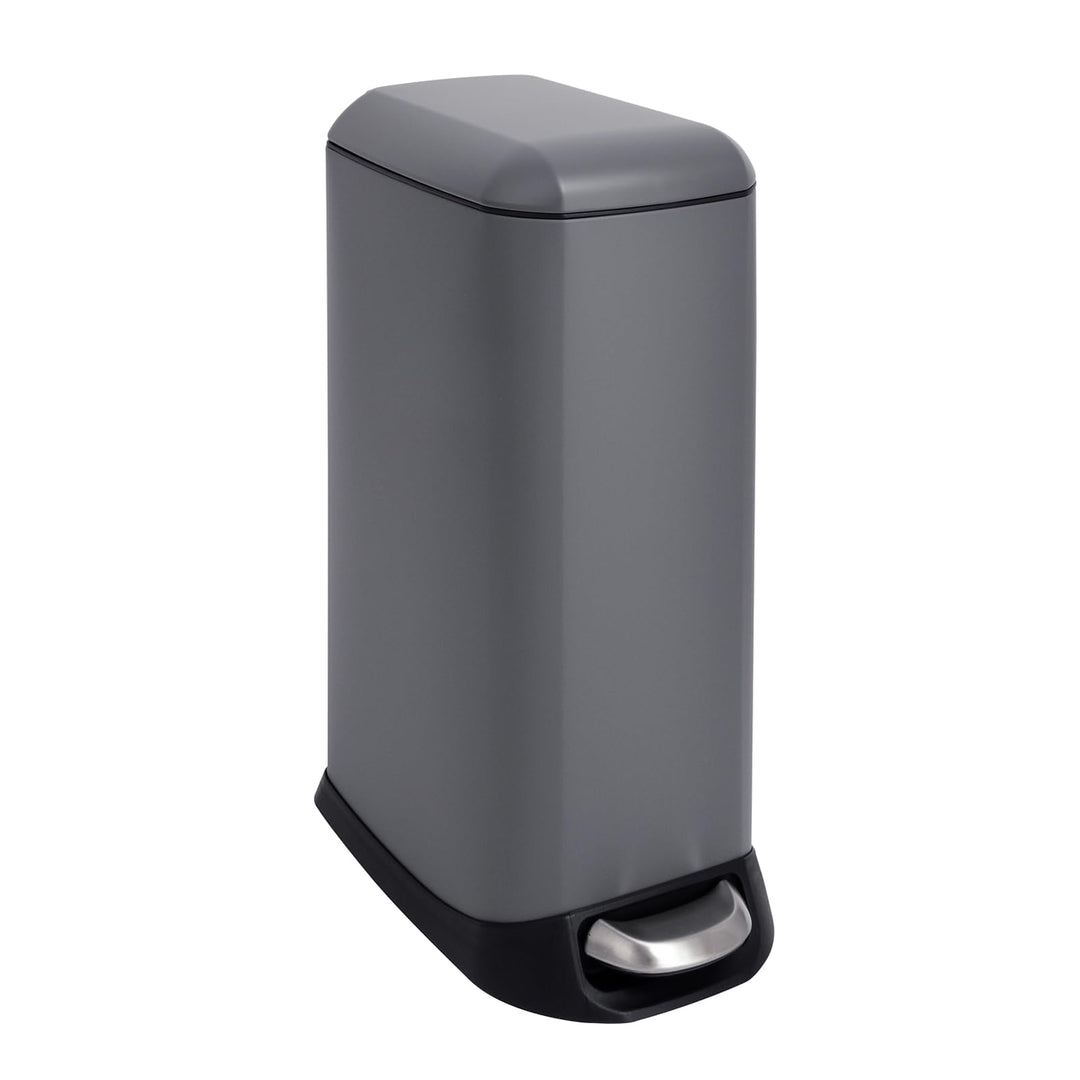 SVITA TS12 Edelstahl Mülleimer Treteimer Abfalleimer 12l inkl. Inneneimer Kunststoff Pedal Softclose