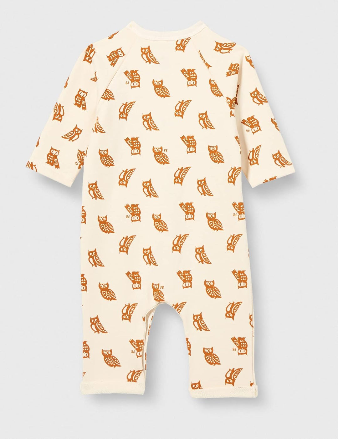 Petit Bateau Unisex Baby Langer Overall aus Baumwolle mit Eulen-Print für Babys 6 Monate Weiss Avala