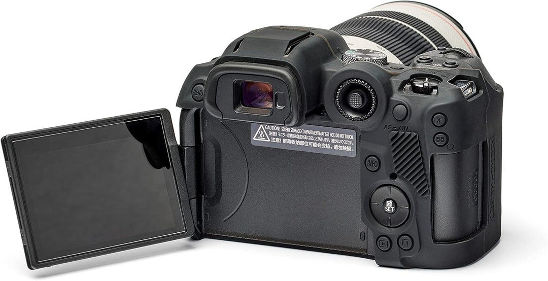 easyCover - Silikon Kameratasche - Schutz für Ihre Kamera - Canon R7 - Schwarz Black, Black