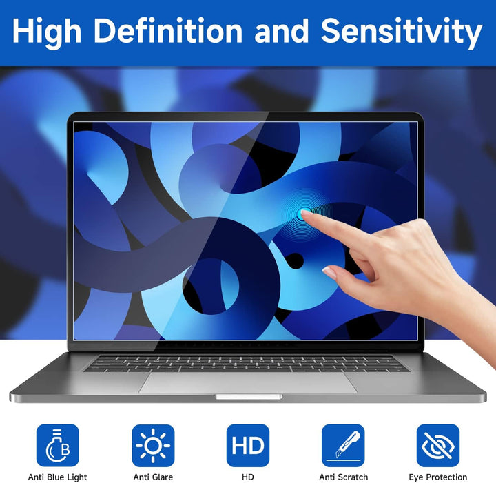 2 Stück 15,6 Zoll (1920 x 1080P) Laptop Blaulicht Displayschutzfolie, Augenschutz, Anti-Kratz- und B