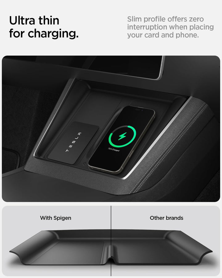 Spigen Tesla Model Y Juniper (Nur Premium & Performance 2025 2026) Mittelkonsole Abdeckung für Kabel