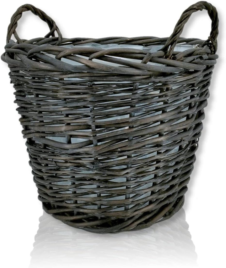 Decoline Weiden Pflanzkorb mit Henkeln und Einsatz L - Ø 48cm L - Ø 45cm, L - Ø 45cm