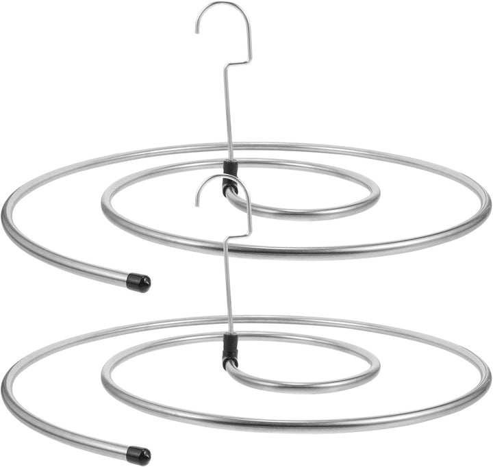NOLITOY Spiralkleiderbügel 2 Stück Wäscheständer Edelstahl Spiralbügel Platzsparend für Bettwäsche B