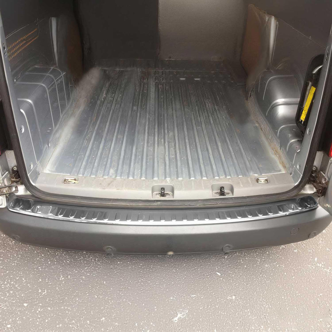 OMAC Ladekantenschutz Stossstangenschutz kompatibel mit VW Caddy 2003-2015 Chrom Silber 1tlg Caddy 2
