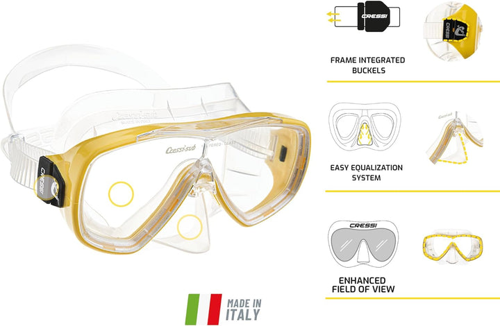 Cressi Onda - Onda Schnorchelmaske oder Schnorchelset Onda Maske und Schnorchel Mexico, Einheitsgrös