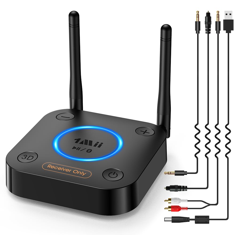 1Mii B06Pro Bluetooth 5.1 HiFi Empfänger, Kabelloser Audio Adapter mit Grosser Reichweite, aptX Low