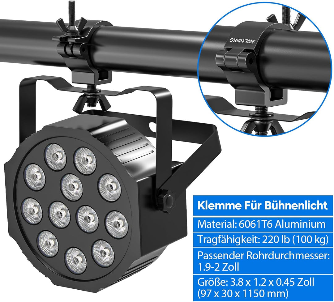 4 Stück Traversen Klammern 48-52mm Truss O Clamp Half Coupler Trussaufnehmer Aluminiumlegierung Trus
