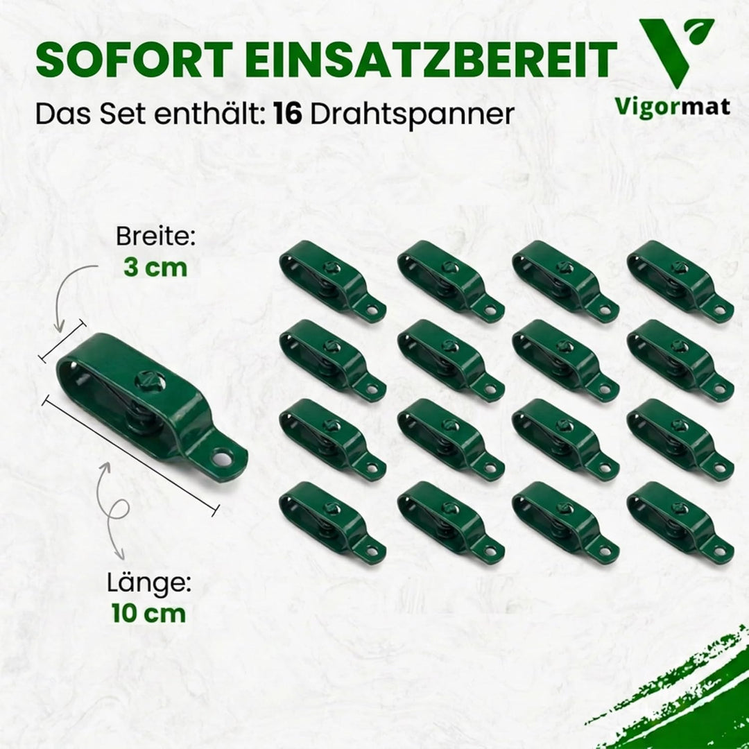 Drahtspanner Maschendrahtzaun Zaunspanner aus Metall, Robuste Spannschlösser für Spanndraht und Zaun