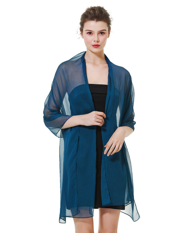 BEAUTELICATE Damen Stola Crepe Schal für Abendkleide Sheer Leichter Umschlagtücher Tüch Wrap Sommer
