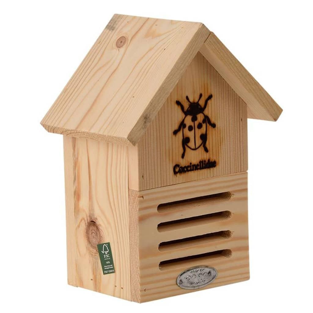 Esschert Design USA WA39 WA37 Marienkäferhaus-Silhouette FSC 100%, braun