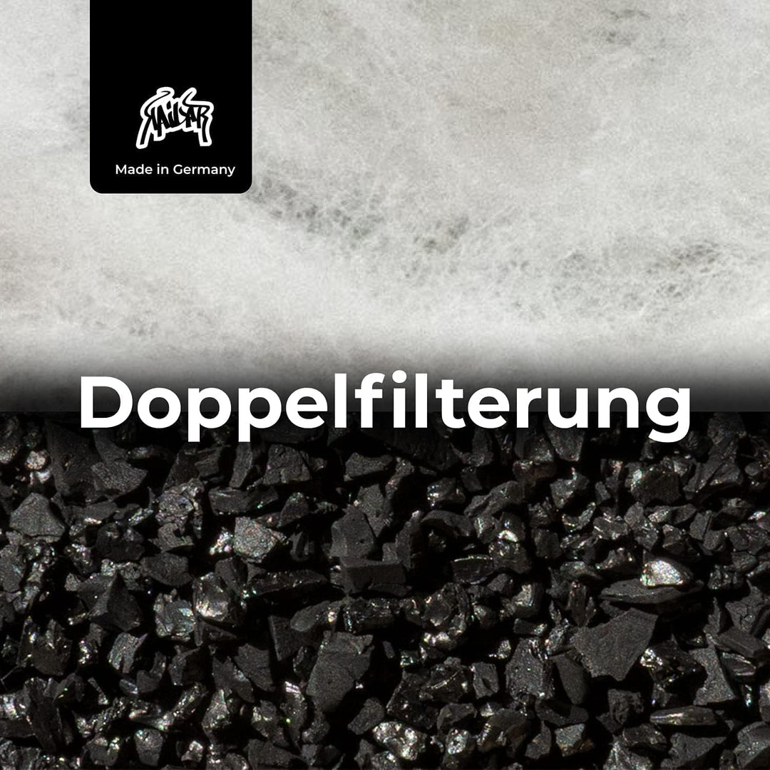 KAiLAR 250 WHITE Cellulose Aktivkohlefilter Slim (6 mm) mit veganer Aktivkohle aus Kokosnussschalen