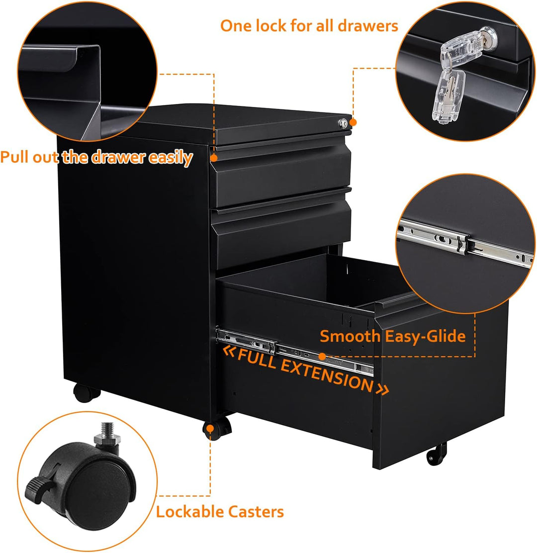 Rollcontainer Aktenschrank abschliessbar Büroschrank metallschrank File Cabinet Lagerschrank Beistel