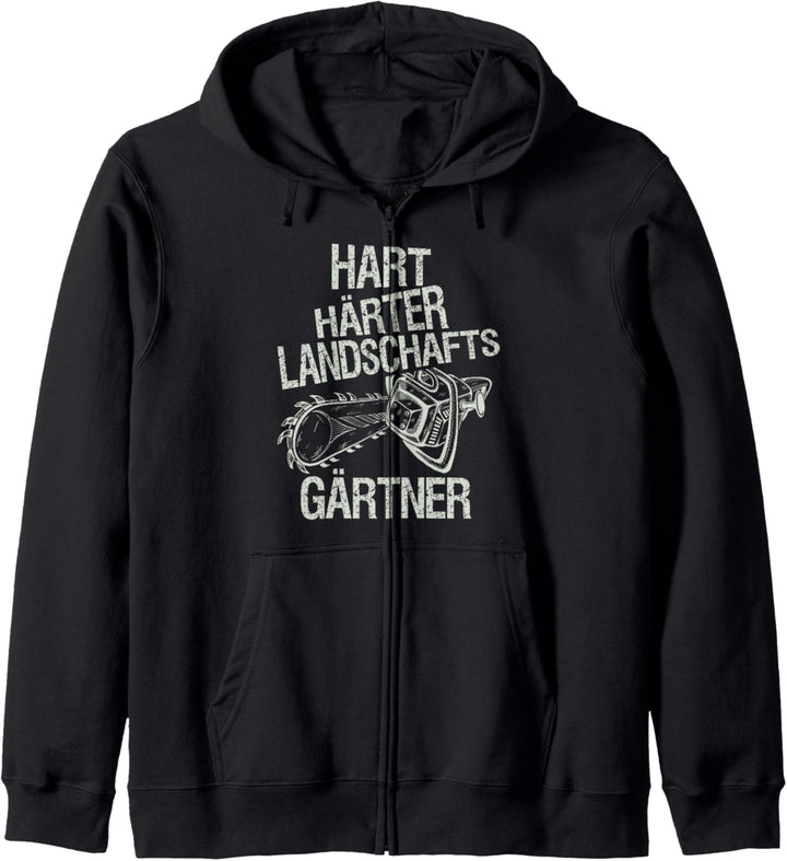 Lustiger Landschaftsgärtner Gärtner Kettensäge Spruch Kapuzenjacke
