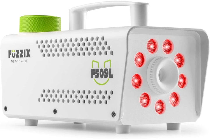 Fuzzix F509LW Nebelmaschine Mini mit LED Lichteffekt und 250ml Nebelfluid, 500 Watt mit Fernbedienun