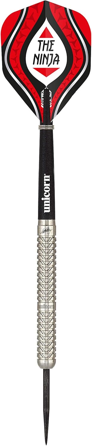 Unicorn Seigo Asada-Maestro 90% Tungsten Natural Dartpfeile mit Stahlspitze 23 g rot / schwarz, 23 g