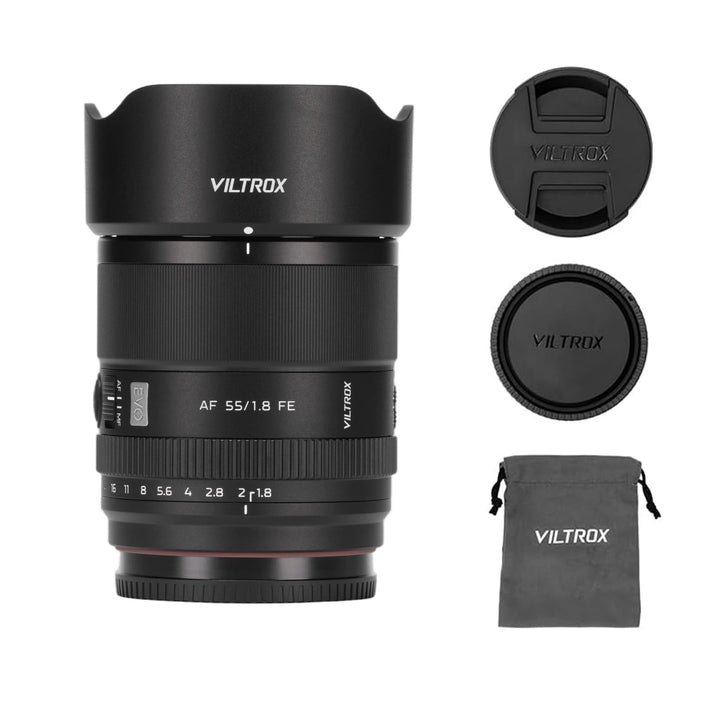 VILTROX AF 55mm F1.8 EVO FE Vollformat Objektiv für Sony E Mount, APO-Design für Naturgetreue Farben