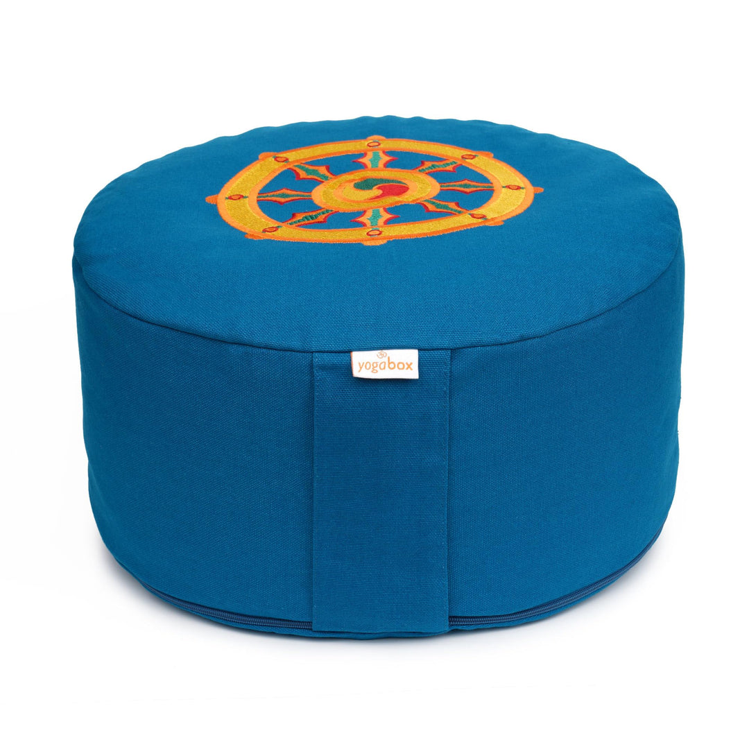 Yogabox Meditationskissen Glückssitz® Rondo Dharmarad petrol, petrol