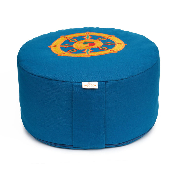 Yogabox Meditationskissen Glückssitz® Rondo Dharmarad petrol, petrol