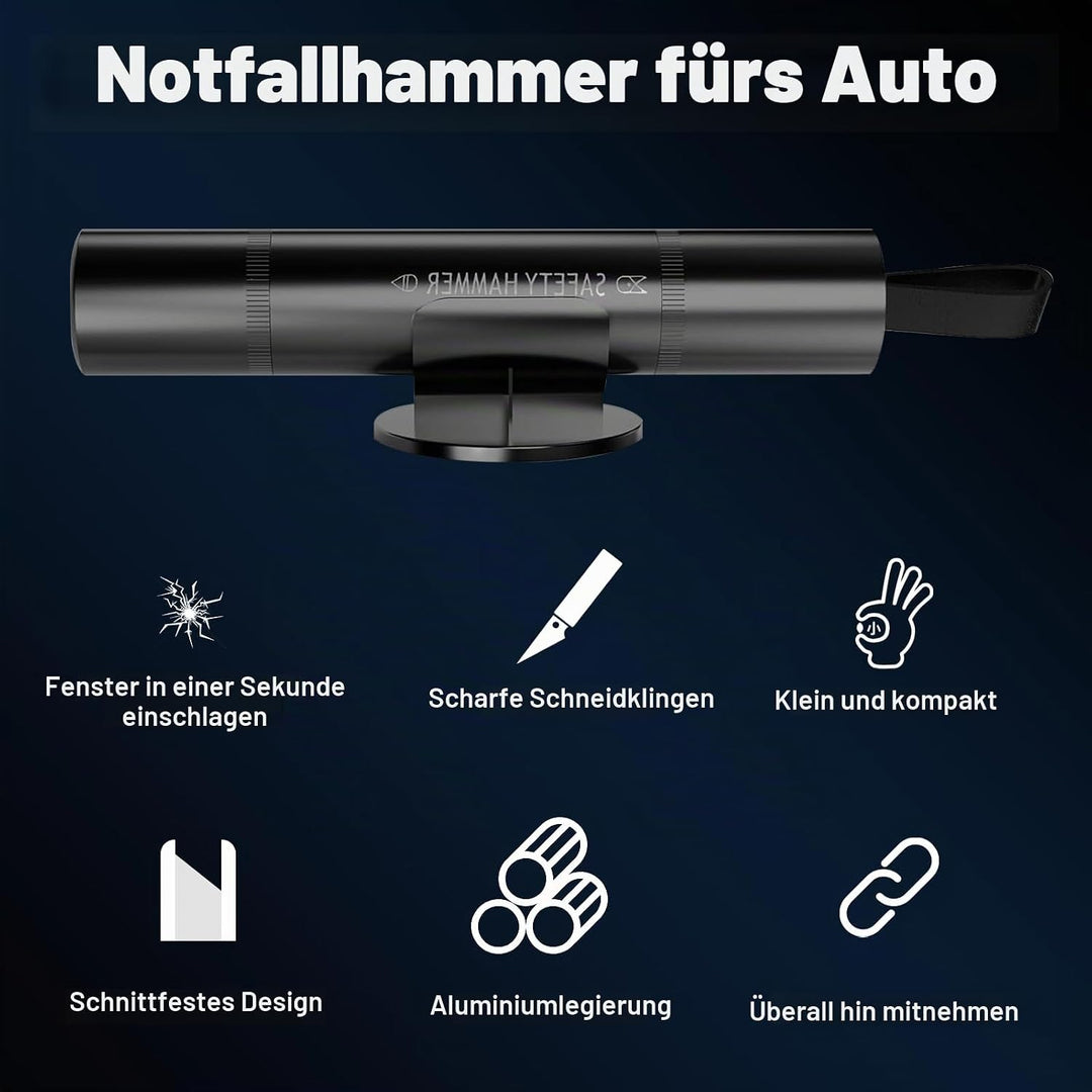 Notfallhammer Auto mit Gurtschneider, 2 Stück 2 in 1 Gurtschneider Notfallhammer, Protector Sicherhe