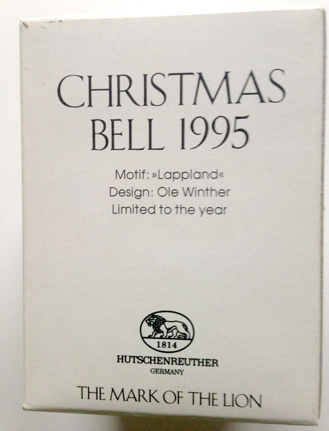 Porzellanglocke Weihnachtsglocke 1995 - Hutschenreuther - in OVP