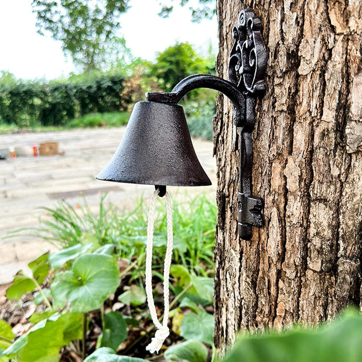 Hängende Glocke, Tischglocke, Tischglocke für den Aussenbereich,Vintage Speiseglocke aus Gusseisen -