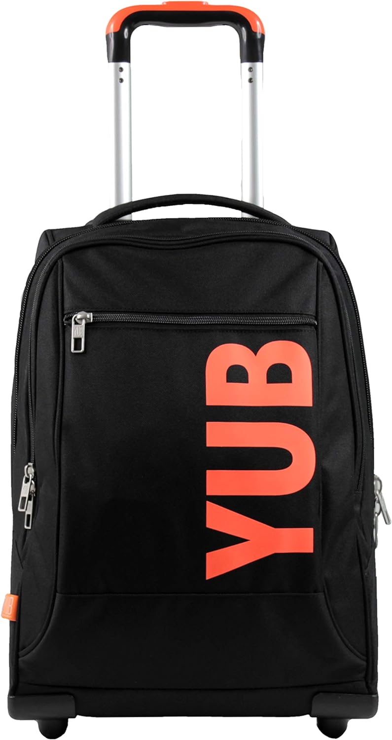 Yub TROLLEY URBAN FLUO, Rucksack mit Trolleyfunktion, Schulranzen mit Rollen, 3 in 1, ab 1. Klasse,