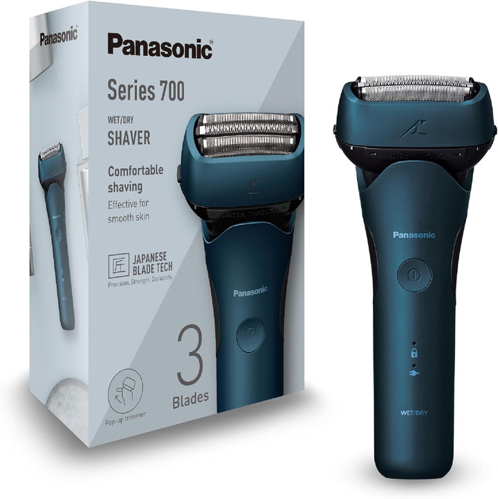 Panasonic Series 700 ES-ALT4B 3-Klingen-Nass- & Trocken-Rasierer für Männer, tragbar, kabellos, wass