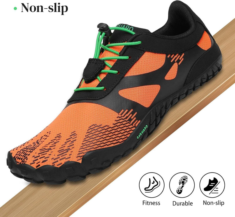 SAGUARO Herren Barfussschuhe Schnell Trocknend Traillaufschuhe Damen Fitnessschuhe rutschfeste Gr.36