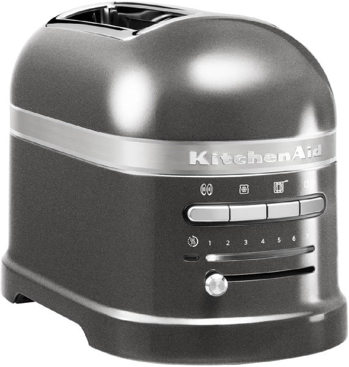 Kitchenaid 5KMT2204EMS Artisan -Toaster für 2 Scheiben, Medaillon silber Medallion Silver, Medallion