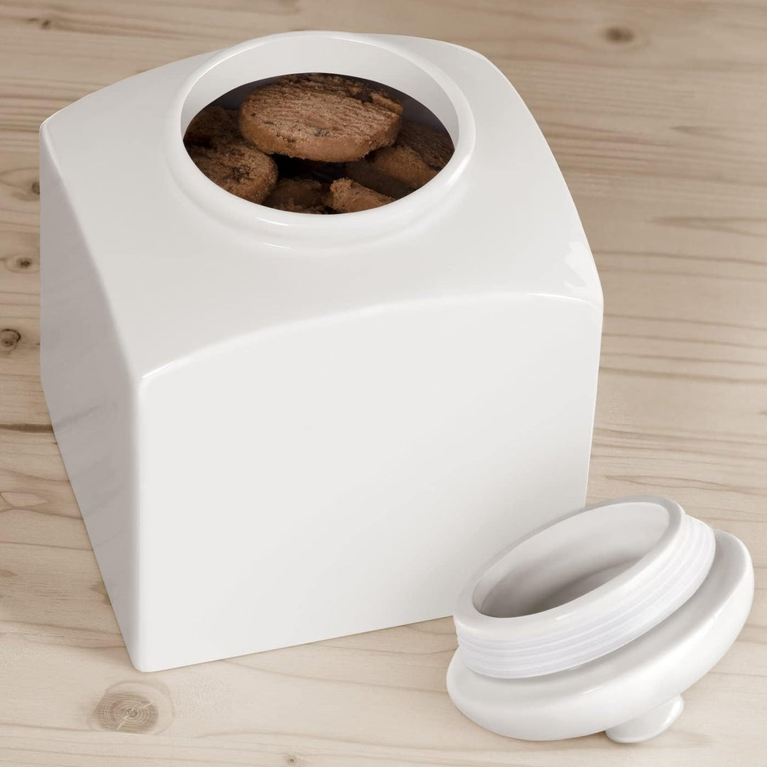 Maverton Keramik Vorratsdose mit Deckel - Deko Aufbewahrungsbox für Kekse - Vorratsglas für Süssigke
