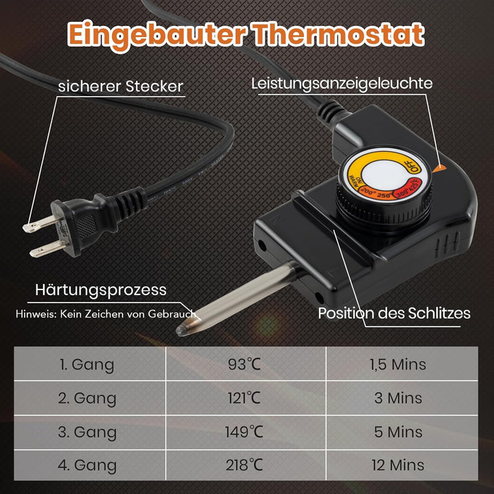 GOPLUS elektrischer Grillplatte, 100 x 22 cm, 1800W Teppanyaki Grillplatte mit 4-stufig Temperatur,