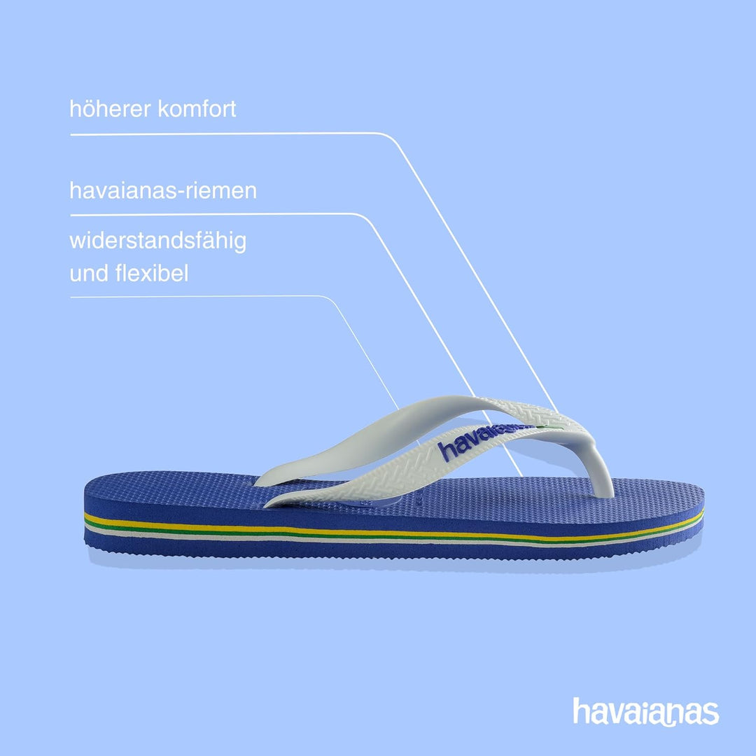 Havaianas - Brasil Logo, ikonische, bequeme und langlebige Badelatschen mit Brasilien- Flagge und ru