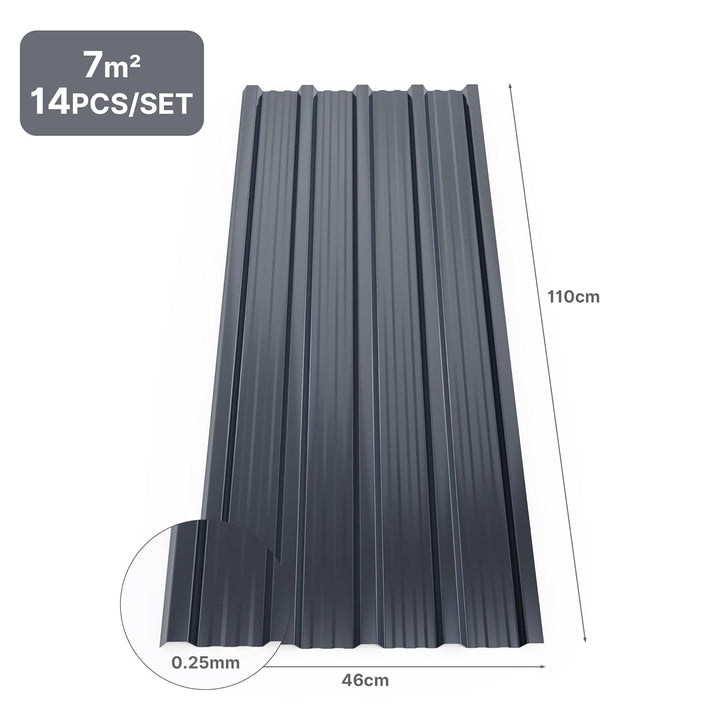 Mondeer 14er-Set Metall Trapezblech, Wellblechplatten für Dach, Dachbleche Trapezblech, Verzinkter S