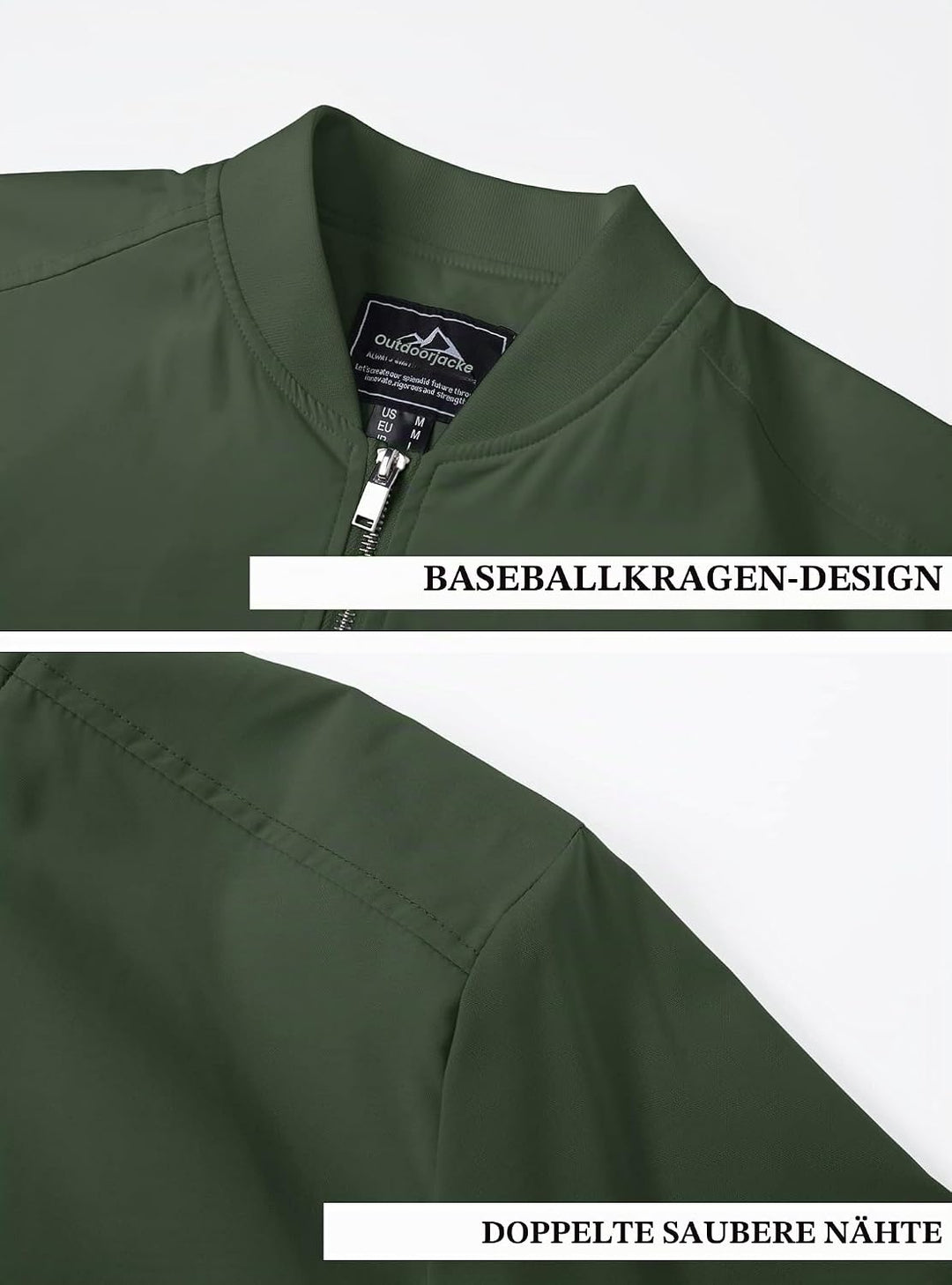MAGCOMSEN Blouson Herren Jacke Leichte Bomberjacke Winddichte Übergangsjacke Freizeit Fliegerjacke m