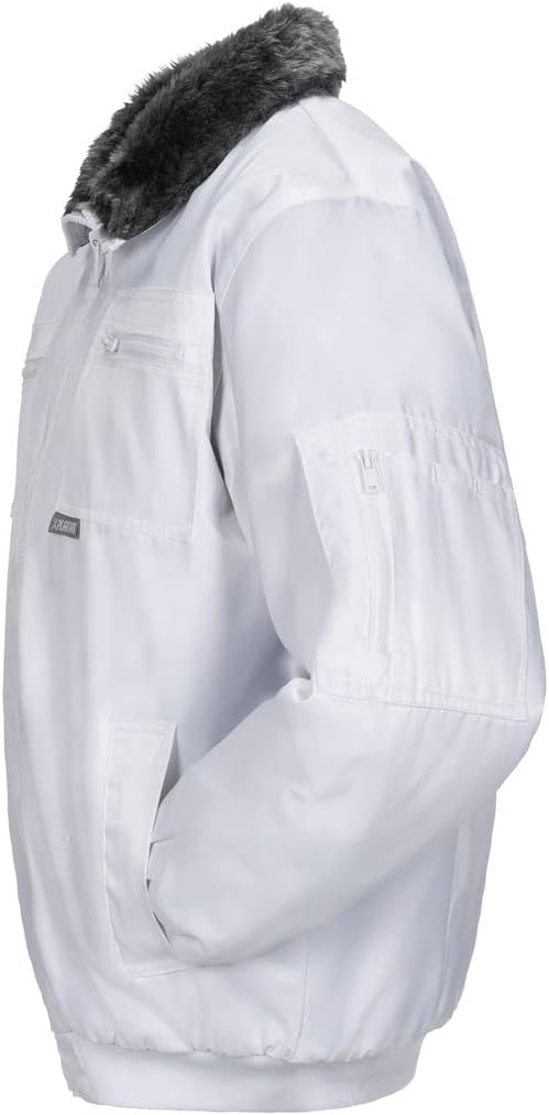 Planam Outdoor Winter Herren Gletscher Pilotenjacke weiss Modell 0330 Grösse XXL Weiss XXL, Weiss XX