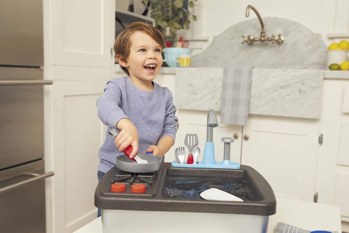 little tikes 654497E7C First Sink & Stove - Interaktiv & Realistisch mit Geräuschen - Schein-Spielge