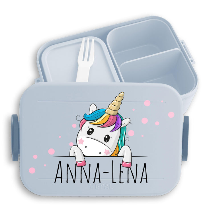 Kinder Bento Box Midi für Mepal Bentobox - Einhörner - Brotbox Einhorn süss Lunchbox Unicorn I - 900