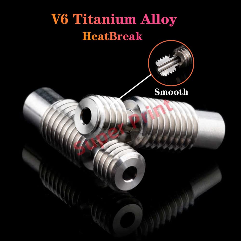 Super Print V6 Volcano Hotend,HeatSink,Heater Block,Titanium Alloy Heatbreak,Hardened Steel Nozzle,f