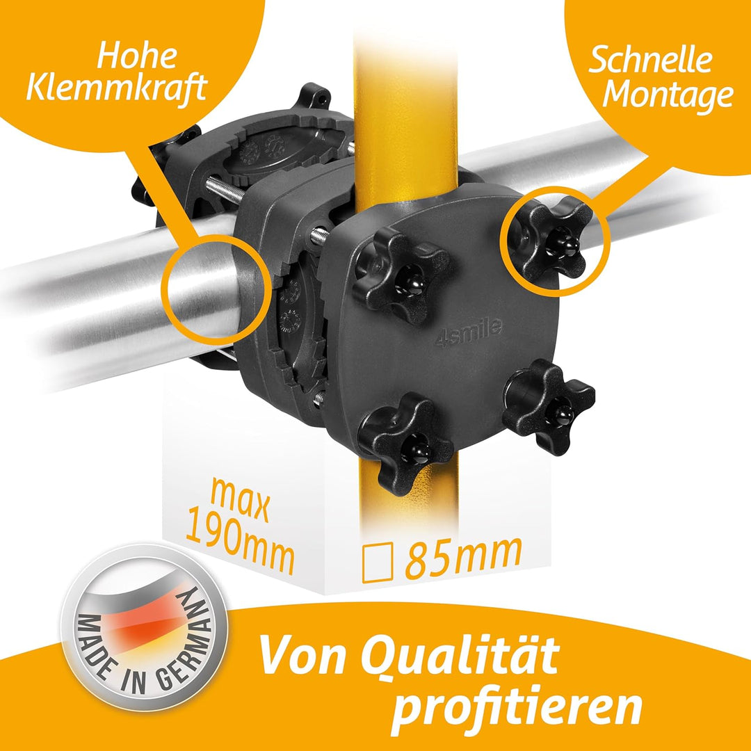 4smile Sonnenschirmhalter Balkongeländer SunnyGuy - Schirmhalterung Balkongeländer als Sonnenschirms