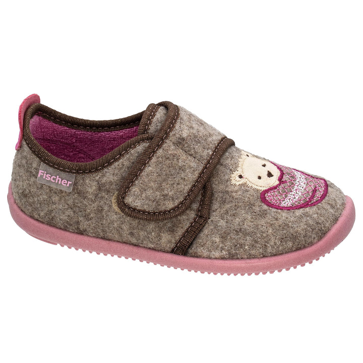 Fischer Markenschuh Mädchen Softer Hausschuh 32 EU Natur, 32 EU Natur