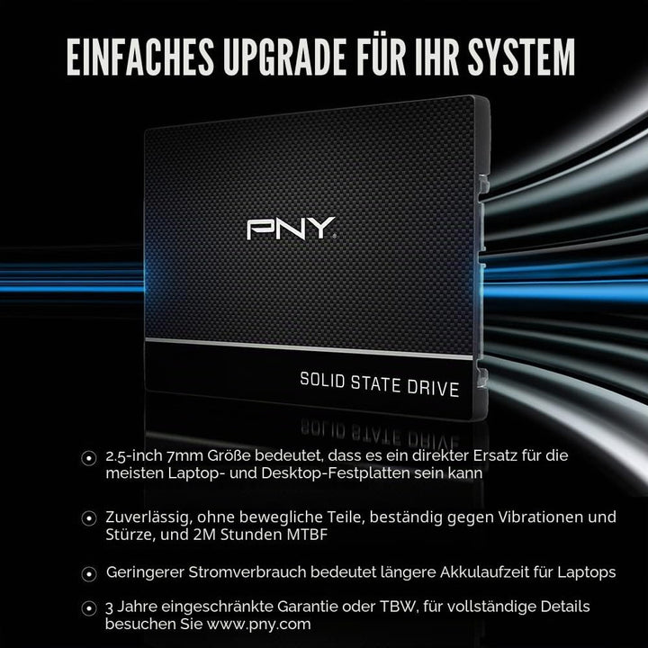PNY CS900 500GB 2.5” SATA III Internal Solid State Drive (SSD) - (SSD7CS900-500-RB) 500GB 2.5 SATA,